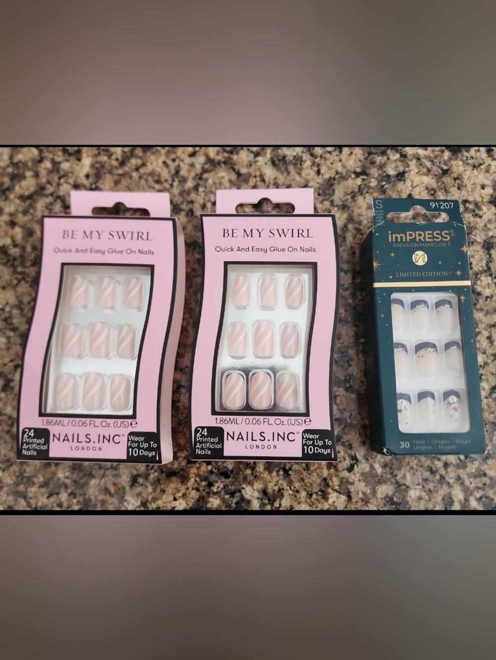 3 Sets Press On Nails by Nails.inc, ImPress